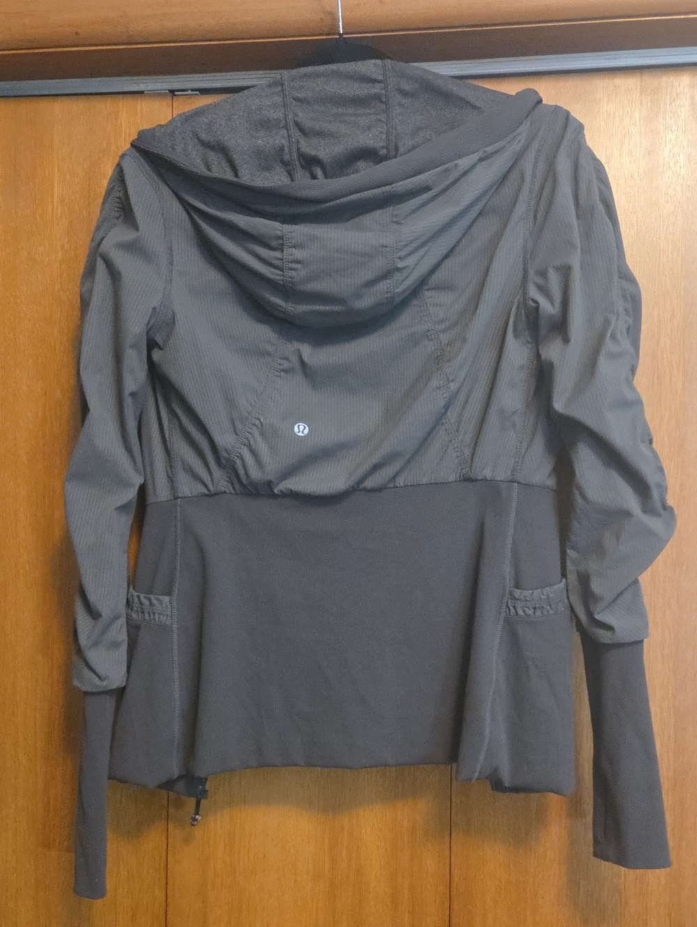lululemon athletica Grey Hooded Utility Jacket with Contrast Panels